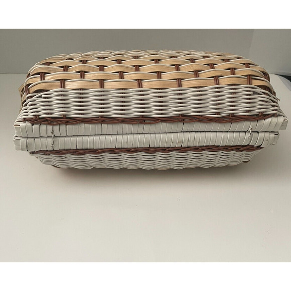 John Wind Vintage Woven Wicker Retro 70's Style Hand Bag Purse - Picture 4 of 11